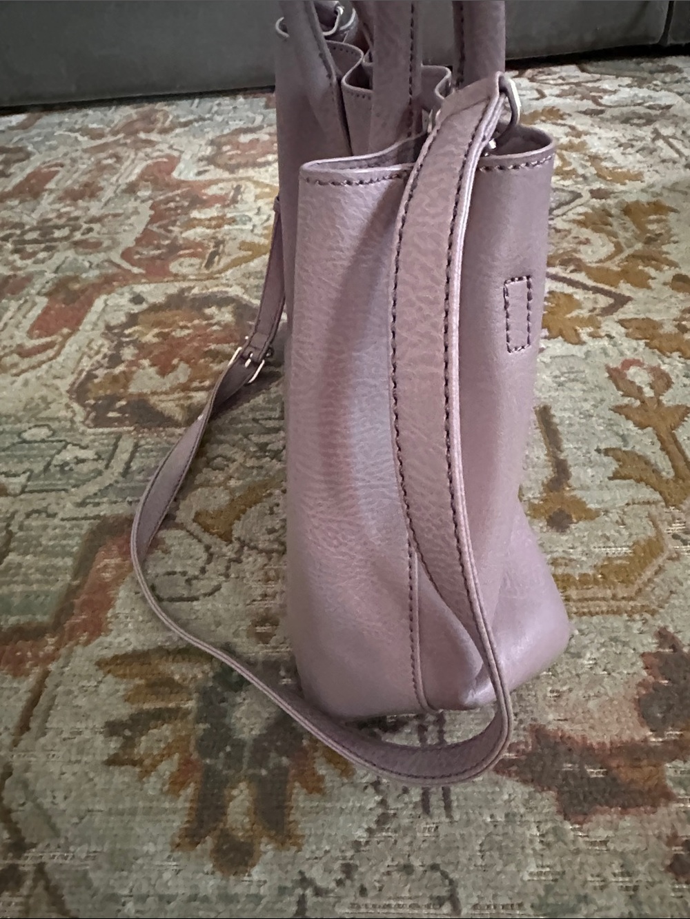Matt & Nat Lavender Shoulder Tote with Adjustable Strap - Picture 7 of 8